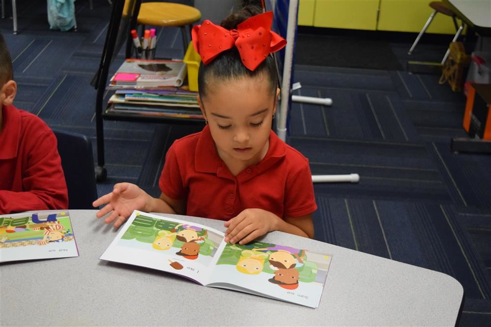 Girl reading book